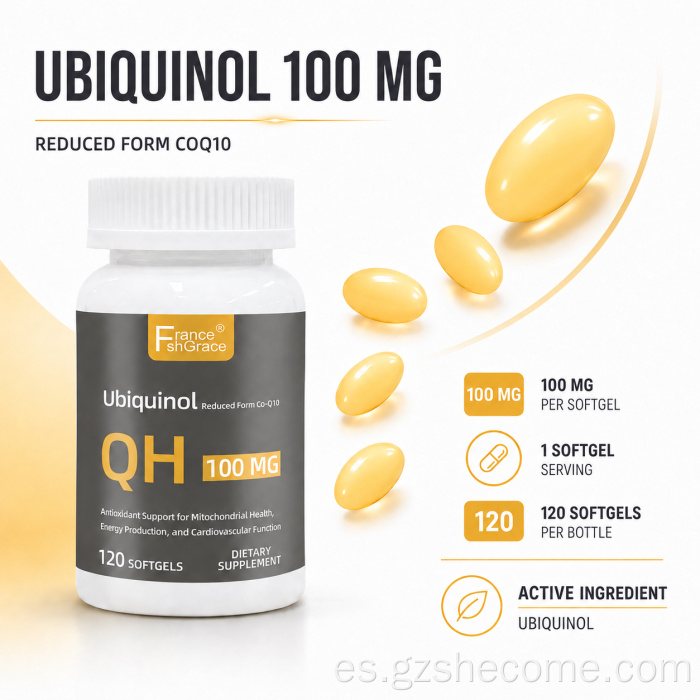 Shecome Ubiquinol Coq10 Cápsulas Blandas Salud Del Corazón